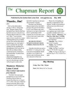 The  Chapman Report Published by the Golden Gate Lotus Club