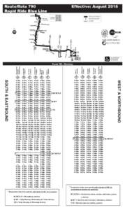 Route/Ruta 790 Rapid Ride Blue Line Effective: August 2016  