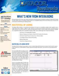 July 2013 | Volume 2013 | Issue 3  Newsbreaks The “Chempax Product Features” Resource  Trade Shows