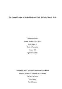 The Quantification of Strike Pitch and Pitch Shifts in Church Bells  Thesis submitted by