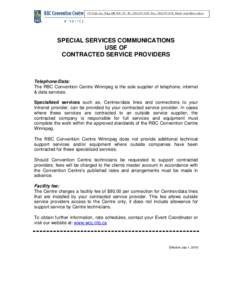 SPECIAL SERVICES COMMUNICATIONS