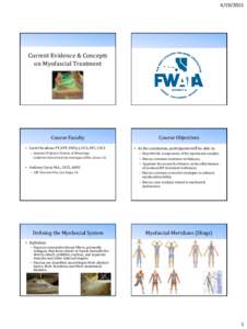 Current Evidence & Concepts on Myofascial Treatment  Course Faculty