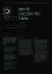 PRODUCT SHEET  Net iD Connect for Citrix