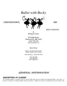 Ballet with Becky CHESTERTOWN, MD  KENT ATHLETIC