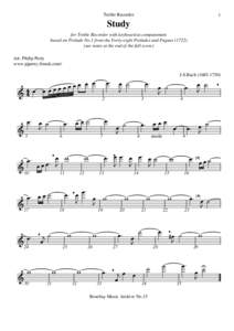 Treble Recorder  1 Study for Treble Recorder with keyboard accompaniment