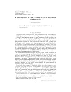 BULLETIN (New Series) OF THE AMERICAN MATHEMATICAL SOCIETY Volume 38, Number 3, Pages 315–352 S[removed][removed]Article electronically published on March 27, 2001
