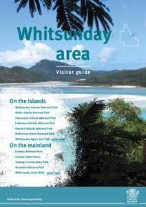 Whitsunday area Visitor guide On the islands Whitsunday Islands National Park
