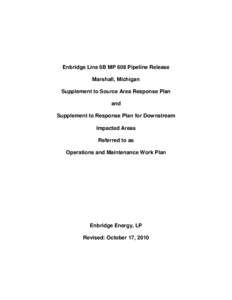 This is one document in the Enbridge oil spill administrative record