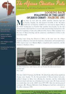 The African Christian Pulse A Bulletin of the All Africa Conference of Churches October 2012 LOOKING BACK