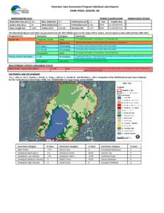 Volunteer Lake Assessment Program Individual Lake Reports RAND POND, GOSHEN, NH MORPHOMETRIC DATA TROPHIC CLASSIFICATION