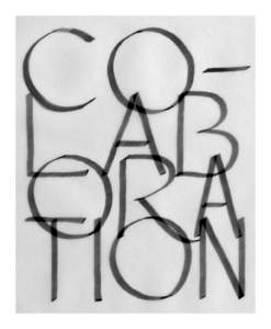 CO-LABORATION was created with the support of an artist’s residency at Harvester Arts in Wichita, Kansas from April 8–26, 2015. It is published on the occasion of All the Steps in the Process, an exhibition on view 