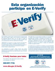 E-Verify Participation Poster Spanish