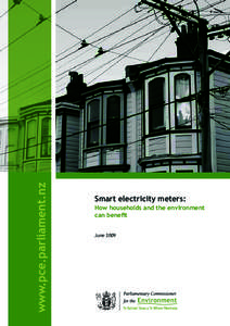 www.pce.parliament.nz  Smart electricity meters: How households and the environment can benefit June 2009