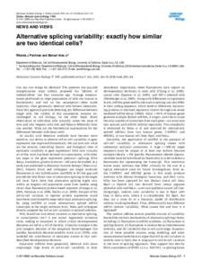 Molecular Systems Biology 7; Article number 505; doi:[removed]msb[removed]Citation: Molecular Systems Biology 7:505 & 2011 EMBO and Macmillan Publishers Limited All rights reserved[removed]www.molecularsystemsbiology