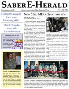Saber E-Herald Spangdahlem AB Newsletter of the 52nd Fighter Wing  Firefighters conquer