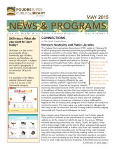 MAYNEWS & PROGRAMS from the Poudre River Public Library District  DKfindout: What do