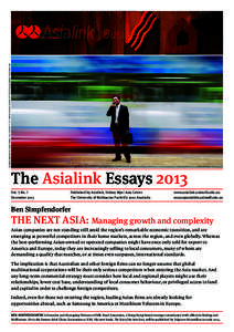 BUSINESSMAN IN HONG KONG, VIA FLICKR HTTP://WWW.FLICKR.COM/PHOTOS[removed]@N07[removed]The Asialink Essays 2013 Vol. 5 No. 7	 December 2013