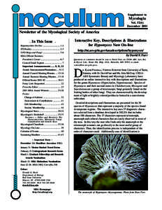 Supplement to  Mycologia VolDecember 2001