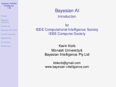 Bayesian Artificial Intelligence 1/40 History