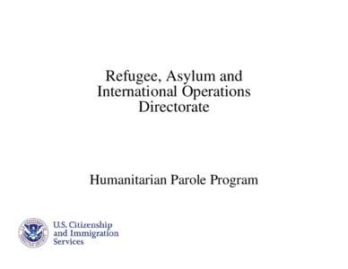 Microsoft PowerPoint - Humanitarian Parole