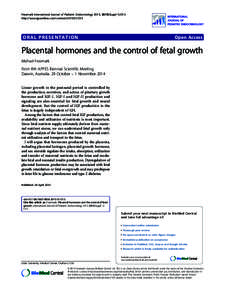 Placental hormones and the control of fetal growth