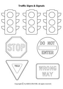 Traffic Signs & Signals  Copyright c by KIZCLUB.COM. All rights reserved. No Left Turn