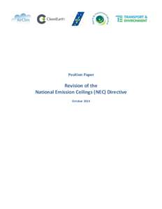 Position Paper: Revision of the National Emission Ceilings Directive