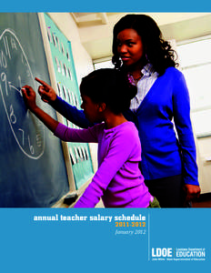 annual teacher salary scheduleJanuary 2012  LOUISIANA DEPARTMENT OF EDUCATION