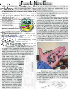 Fossils In North Dakota  FIND is a newsletter dedicated to helping young readers (in age or spirit) express their love of fossils and paleontology, and to help them learn more about the world under their feet. Each issue