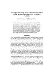 547  The vegetation of granitic outcrop communities