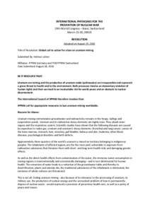Microsoft Word - Resolution Uranium ban_final.doc