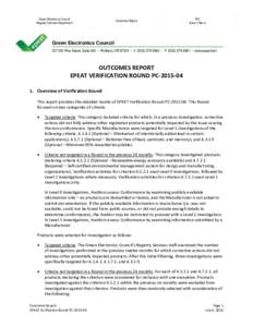 Green Electronics Council Registry Services Department Outcomes Report  P41
