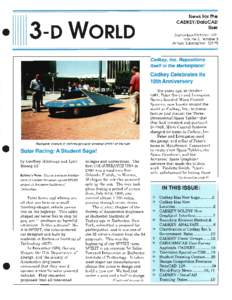 News For The CADKEY/DataCAD 3-D WORLD  User