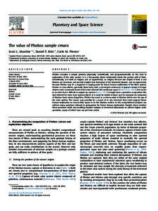 Planetary and Space Science[removed]–182  Contents lists available at ScienceDirect Planetary and Space Science journal homepage: www.elsevier.com/locate/pss