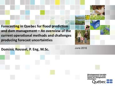 1  Forecasting in Quebec for flood prediction and dam management – An overview of the current operational methods and challenges producing forecast uncertainties