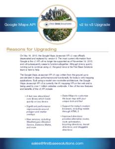 Google Maps API  v2 to v3 Upgrade