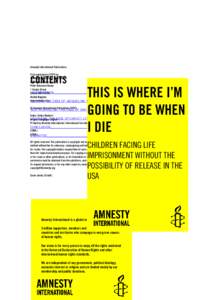 Amnesty International Publications First published in [YYYY] by Amnesty International Publications International Secretariat Peter Benenson House 1 Easton Street