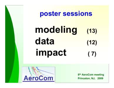 poster sessions  modeling data impact
