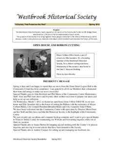 Westbrook Historical Society 
