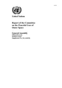 A[removed]United Nations Report of the Committee on the Peaceful Uses of Outer Space