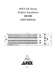 Apex GXuser manual