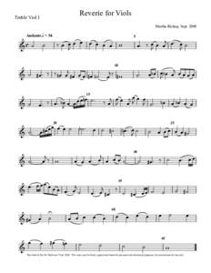 Reverie for Viols  Treble Viol 1 Martha Bishop, Sept. 2009