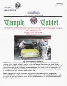 September September 7, 2009 Temple of Triumph Tallahassee, Florida website: http://www.Templeoftriumph.org