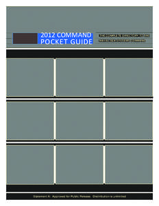 2012 COMMAND  POCKET GUIDE THE COMPLETE DIRECTORY TO THE NAVAL SEA SYSTEMS COMMAND
