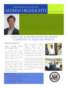 International Exchange  ALUMNI HIGHLIGHTS August 2014 | India