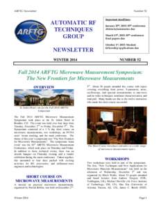 ARFTG Newsletter  Number 52 AUTOMATIC RF TECHNIQUES