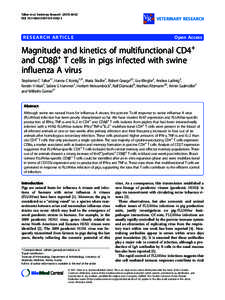 Magnitude and kinetics of multifunctional CD4+ and CD8β+ T cells in pigs infected with swine influenza A virus