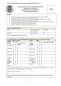 Microsoft Word - Form D - Medical screening form for Non - immigrant worker - Form D