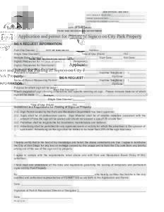 FOR OFFICIAL USE ONLY DATE REQUEST RECEIVED _________________________________ PERMIT ISSUANCE DATE ___________________________________ APPROVED PLACEMENT/LOCATION __________________________  CITY OF SAN DIEGO