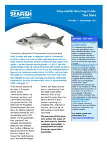 Responsible Sourcing Guide:  Sea bass Version 4 – September[removed]BUYERS’ TOP TIPS